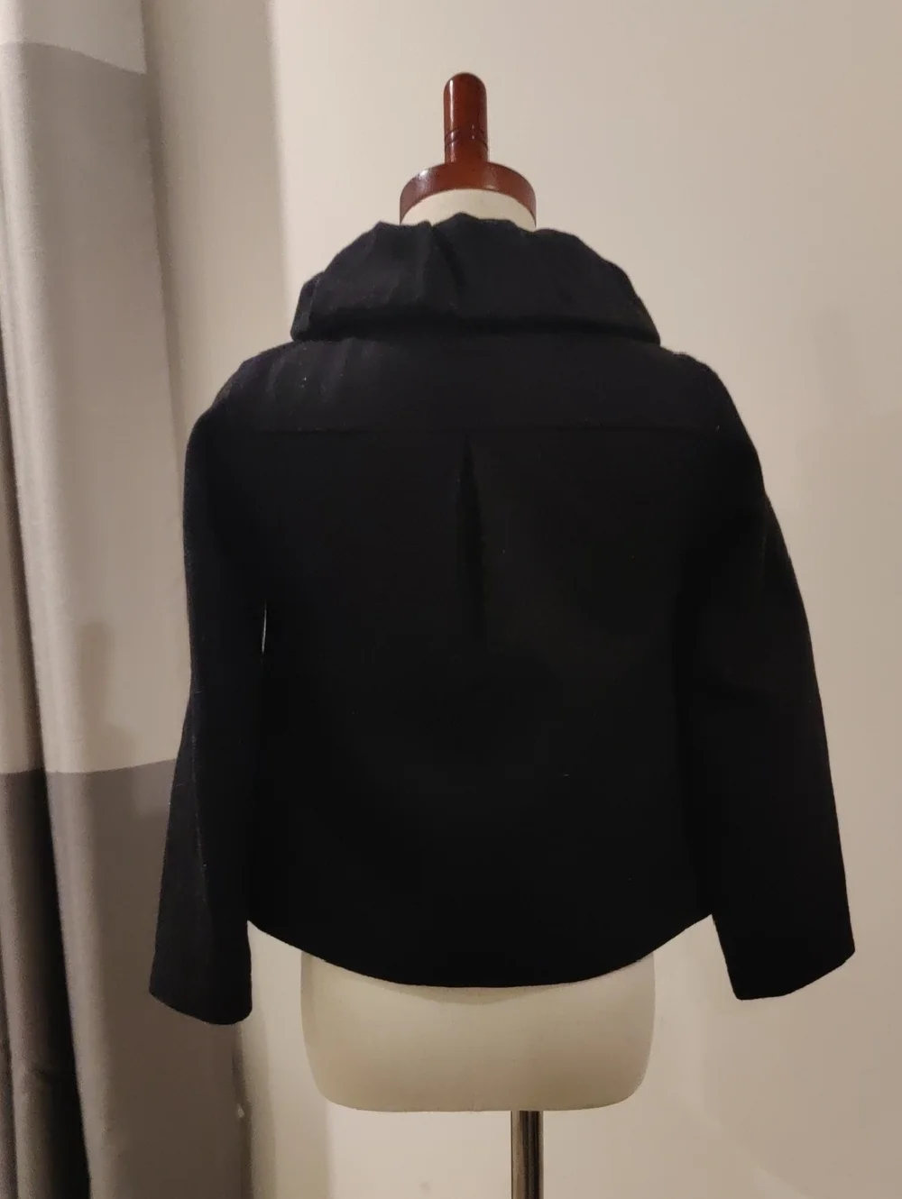OLD NAVY BLACK WOOL Blend PEACOAT JACKET HOLIDAY DRESSY COAT 5T Y2K Cottagecore